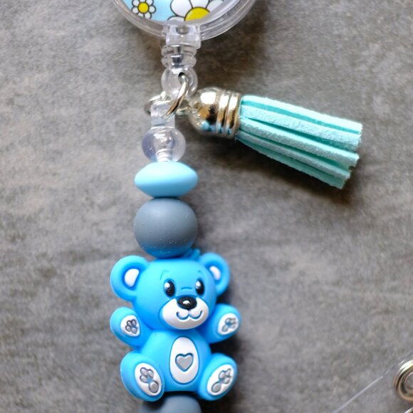 Fun Trending Beaded Badge Reels, Handmade, retractable, clip, holder - Picture 2 of 3